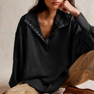 WW - Lässiges Sweatshirt Mit Knöpfen Und Lampenärmeln