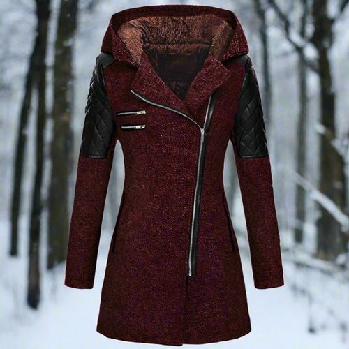 W&W Mode | Winterlicher Woll|Trenchcoat Mit Kapuze