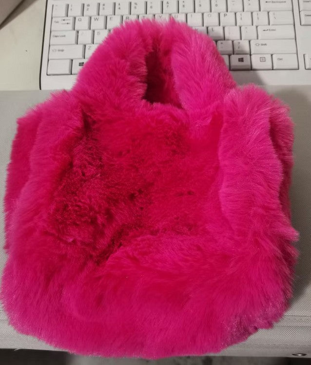 WW | Plüsch Handtasche Mit Kette Für Damen