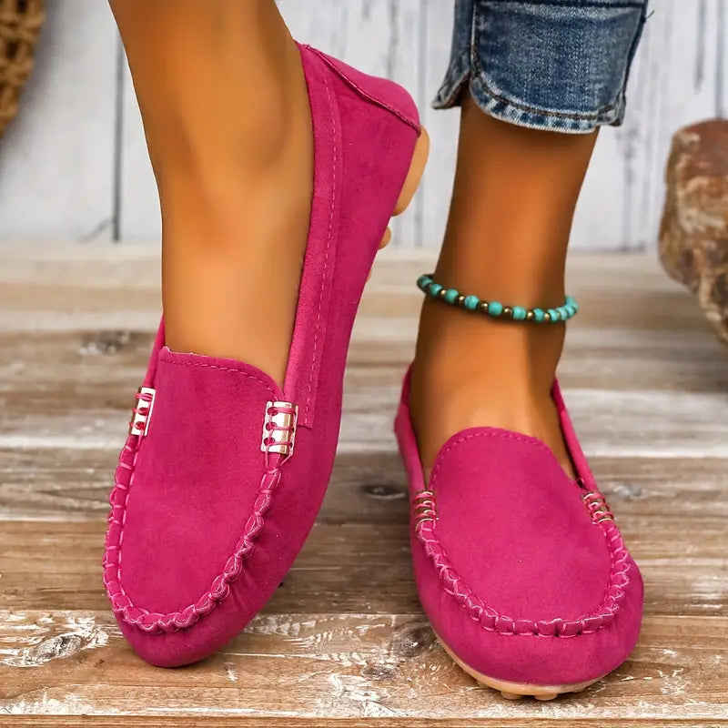 W&W Mode | Leichte Wildlederschuhe mit Flacher Rutschfester Sohle