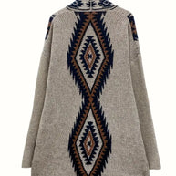 – Strickjacke mit ethnischem Aufdruck