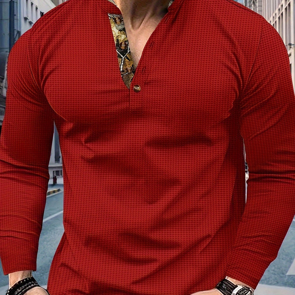 WW | Lässiges Poloshirt Für Herren Mit Farbblöcken Und Stehkragen
