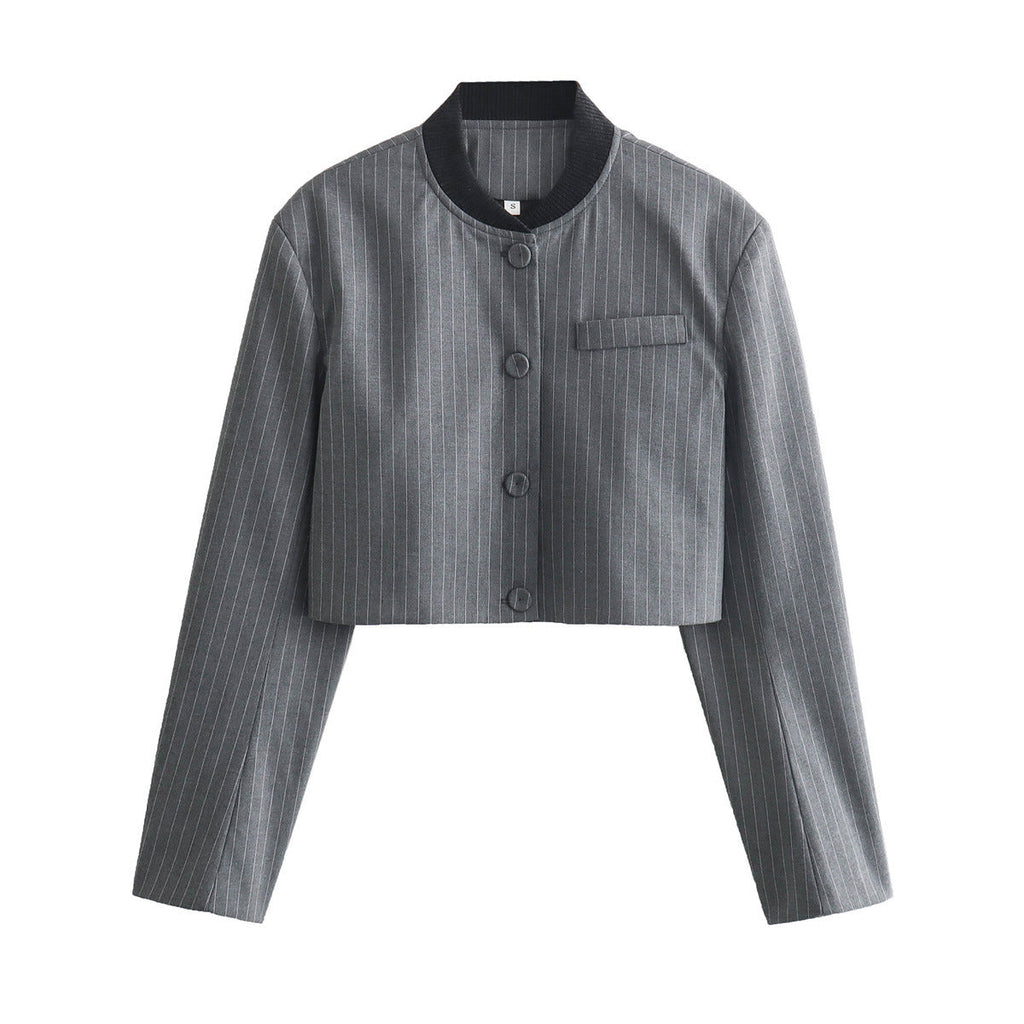 WW | Ensemble Jacke Kurz Weit Und Hose Hohe Taille