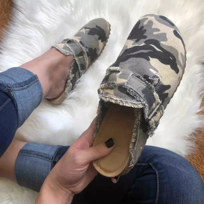 W&W Mode | Bequeme Rutschfest Wohnung Schnalle Schuhe