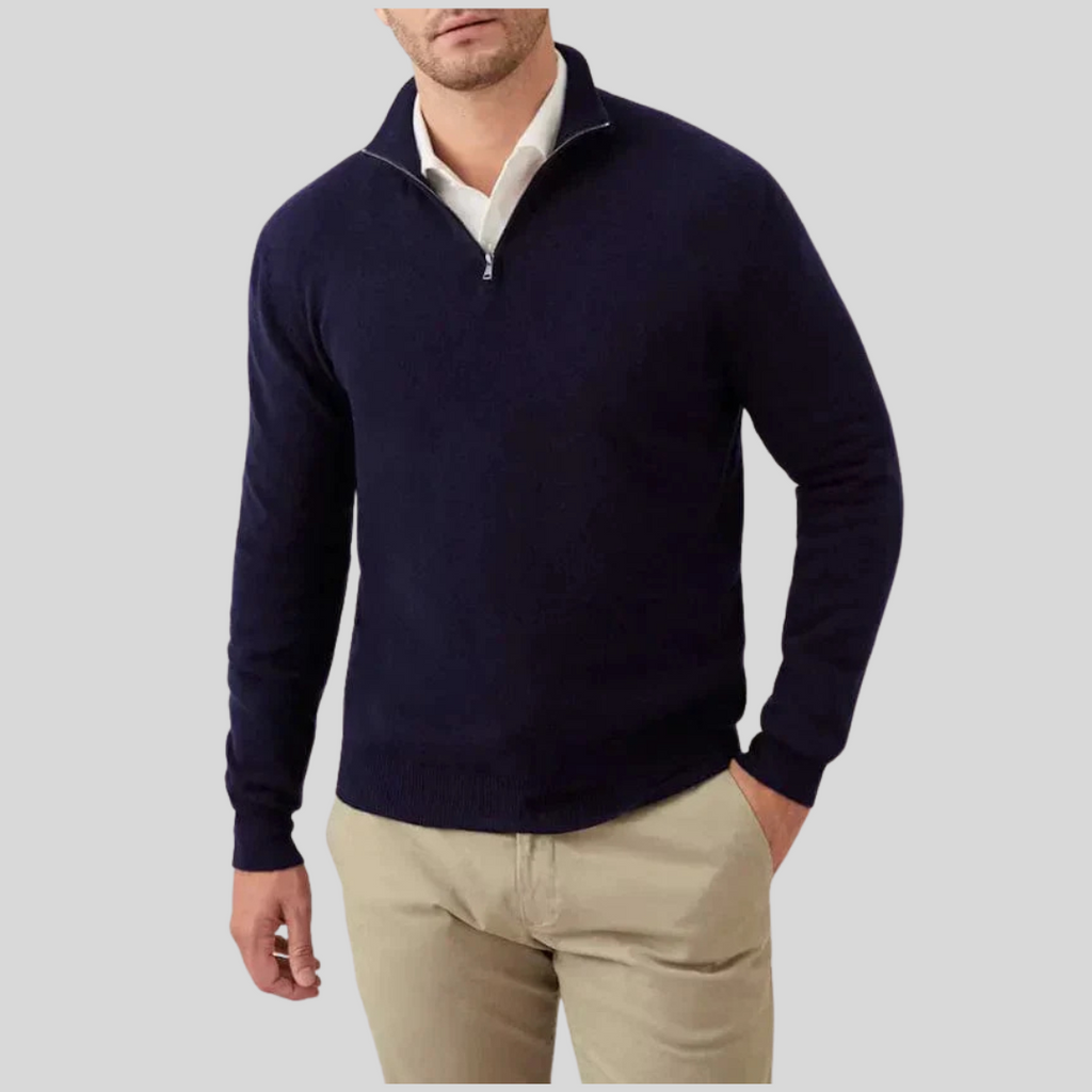 WW | Komfortable Herren Half Zip Pullover Für Elegante Anlässe