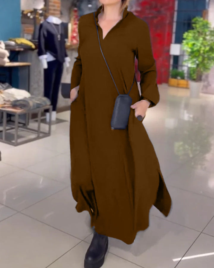 W&W Mode langes Kleid mit Seitenschlitz