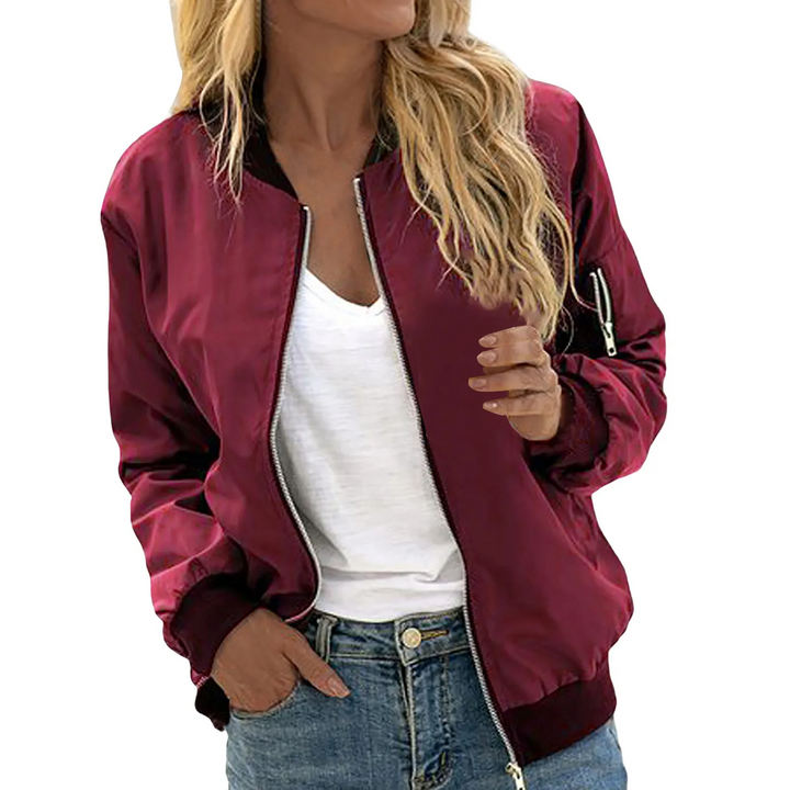 W&W Mode | Klassisches Lässiges Bomberjacke Damen