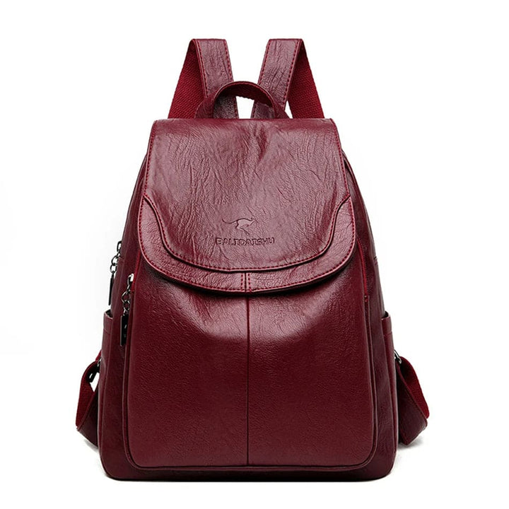 W&W Mode | Stylischer Leder-Rucksack mit Diebstahlschutz für Frauen