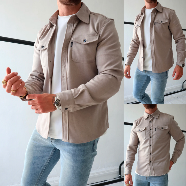 W&W Mode | Premium-Jacke mit Knopfverschluss für Herren | Stylische und bequeme Jacke