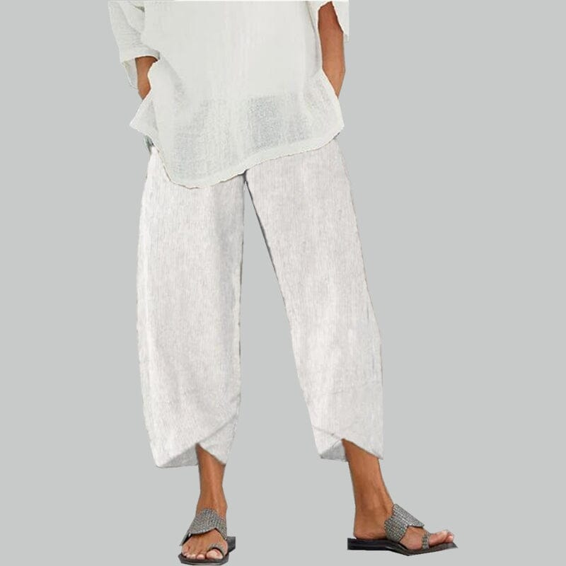 WW | Damenhose Leichte Baumwoll Und Leinen Damen Sommer Komfort