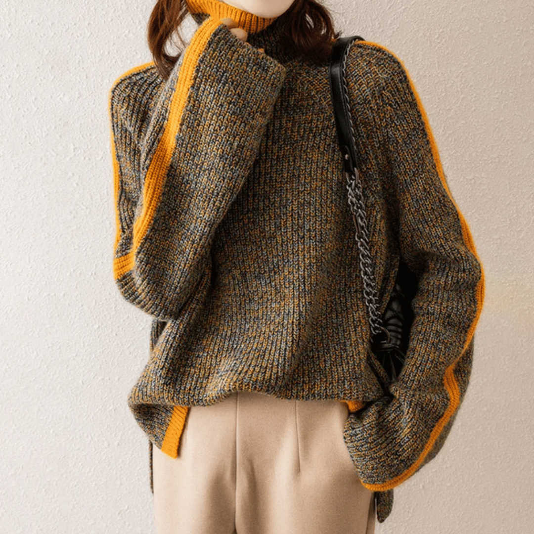 Ravelyn™ Rollkragenpullover gestrickt