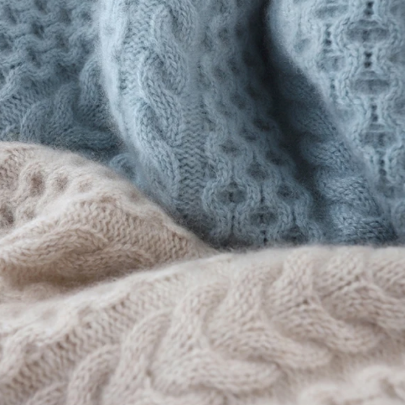 WW | Luxuriöser Kaschmir-Rollkragenpullover mit Karomuster