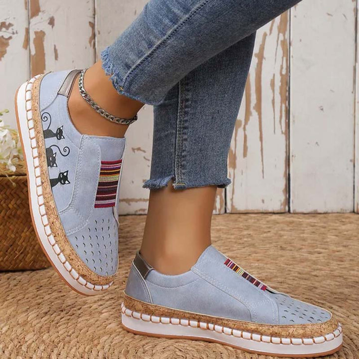 W&W Mode | Lässige Katzenmuster Schuhe