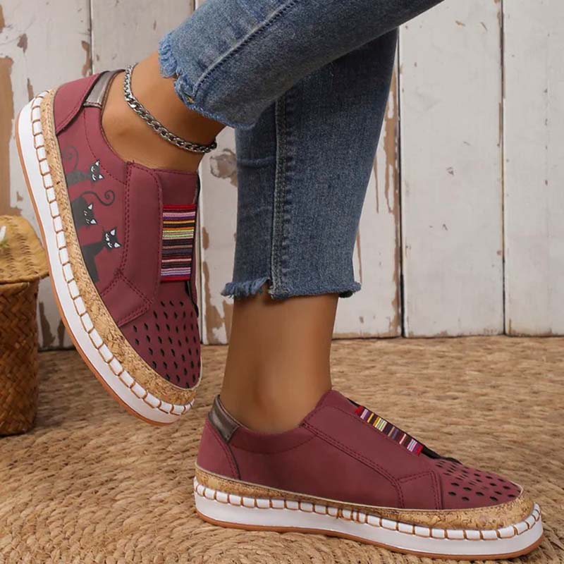 WW | Lässige Katzenmuster Schuhe