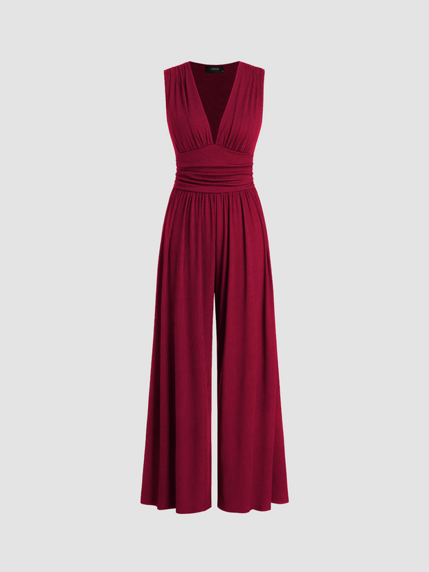 WW | Eleganter Damen Jumpsuit Mit V-Ausschnitt Für Frauen