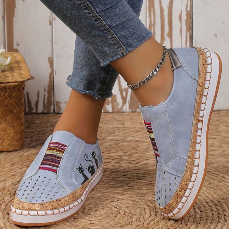 W&W Mode | Lässige Katzenmuster Schuhe