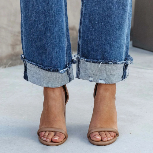 W&W Mode | Hoch Geschnittene Jeanshose