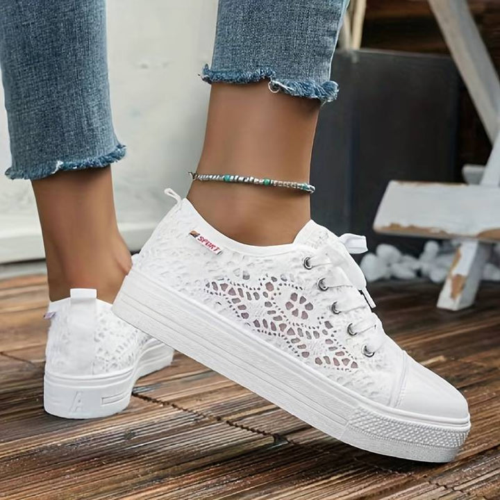 Damen Spitzensneaker mit atmungsaktivem Material und bequemer Passform