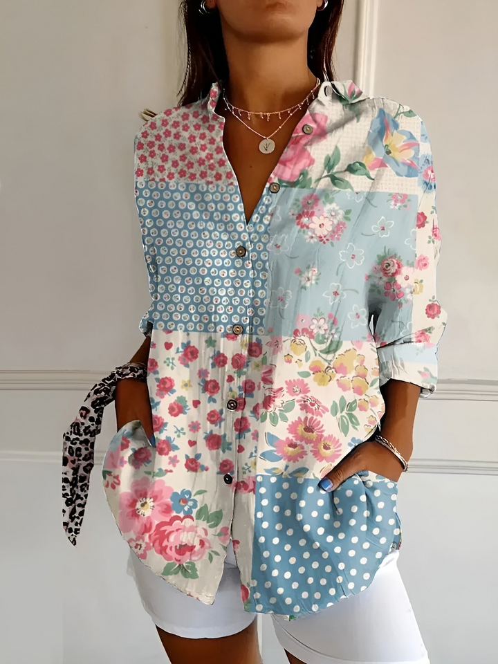 W&W Mode | Damenbluse Elegante Luftige Bluse Mit Knöpfen Für Frauen