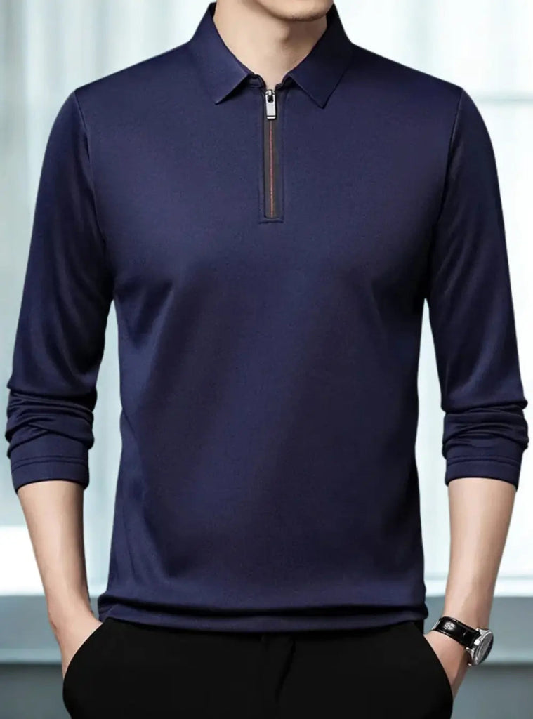 WW | Viertelring Herren Polo Sweatshirt