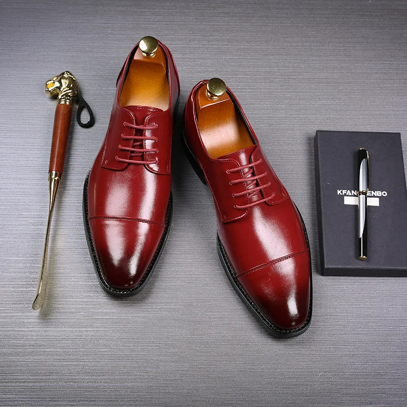 W&W Mode | Luxuriöse Leder Herrenschuhe Mit Schnürung Und Polierter Oberfläche