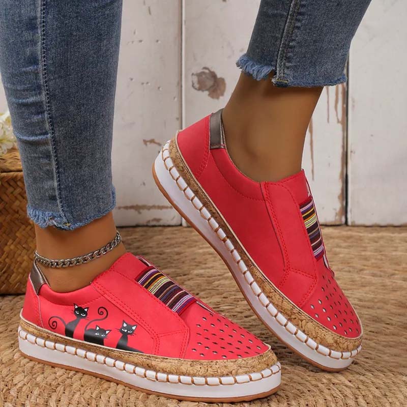 WW | Lässige Katzenmuster Schuhe