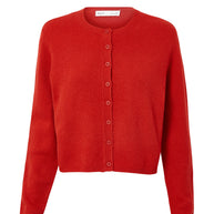 WW | Bunter Unifarbener Damen-Cardigan