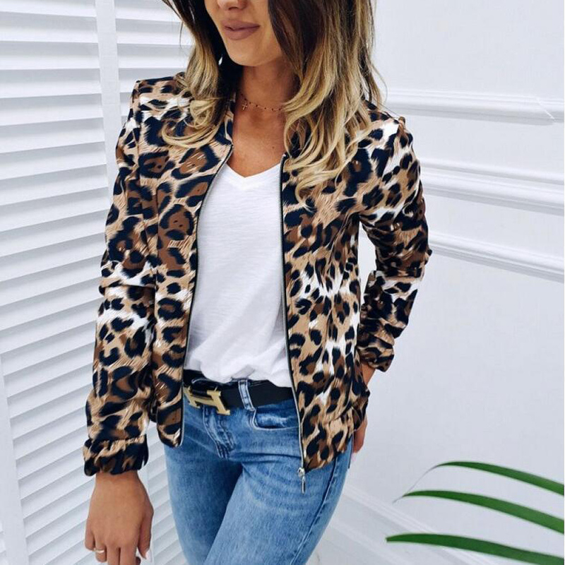 Bomberjacke mit Tierprint und bequemer Passform