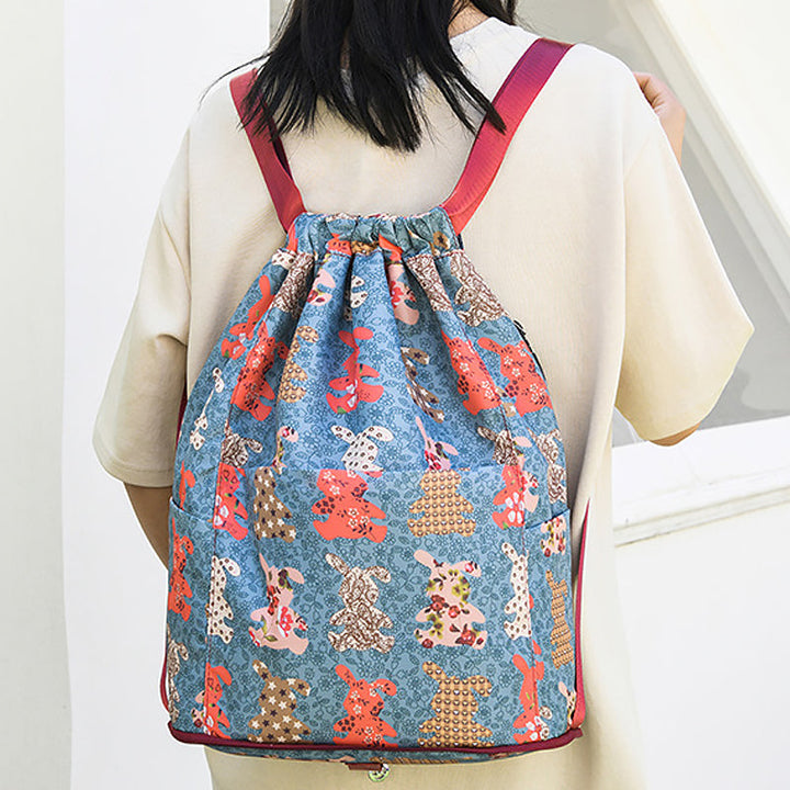 Wasserdichter faltbarer Rucksack mit Kordelzug