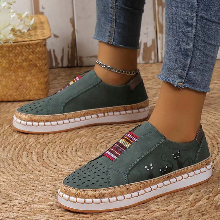 W&W Mode | Lässige Katzenmuster Schuhe