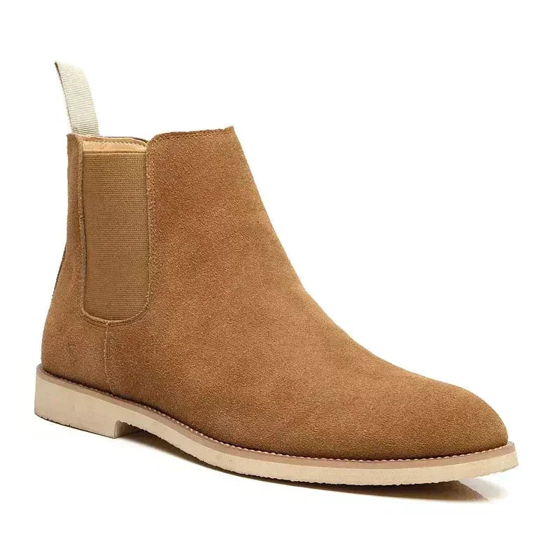 W&W Mode | Luxe Kalb Wildleder Chelsea Boots Mit Leder Innensohle