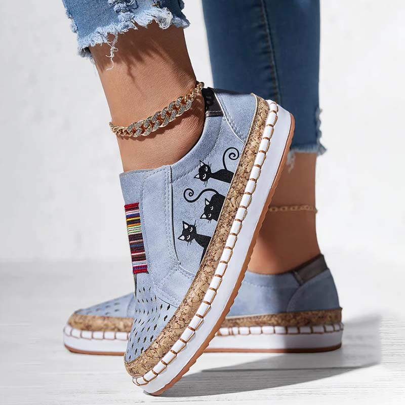 WW | Lässige Katzenmuster Schuhe