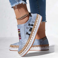 WW | Lässige Katzenmuster Schuhe