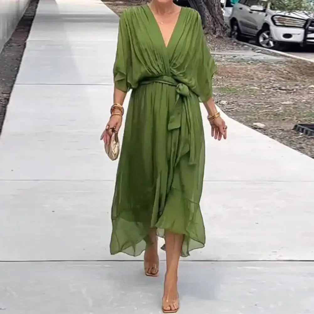WW | Fließendes Longline Midi-Kleid