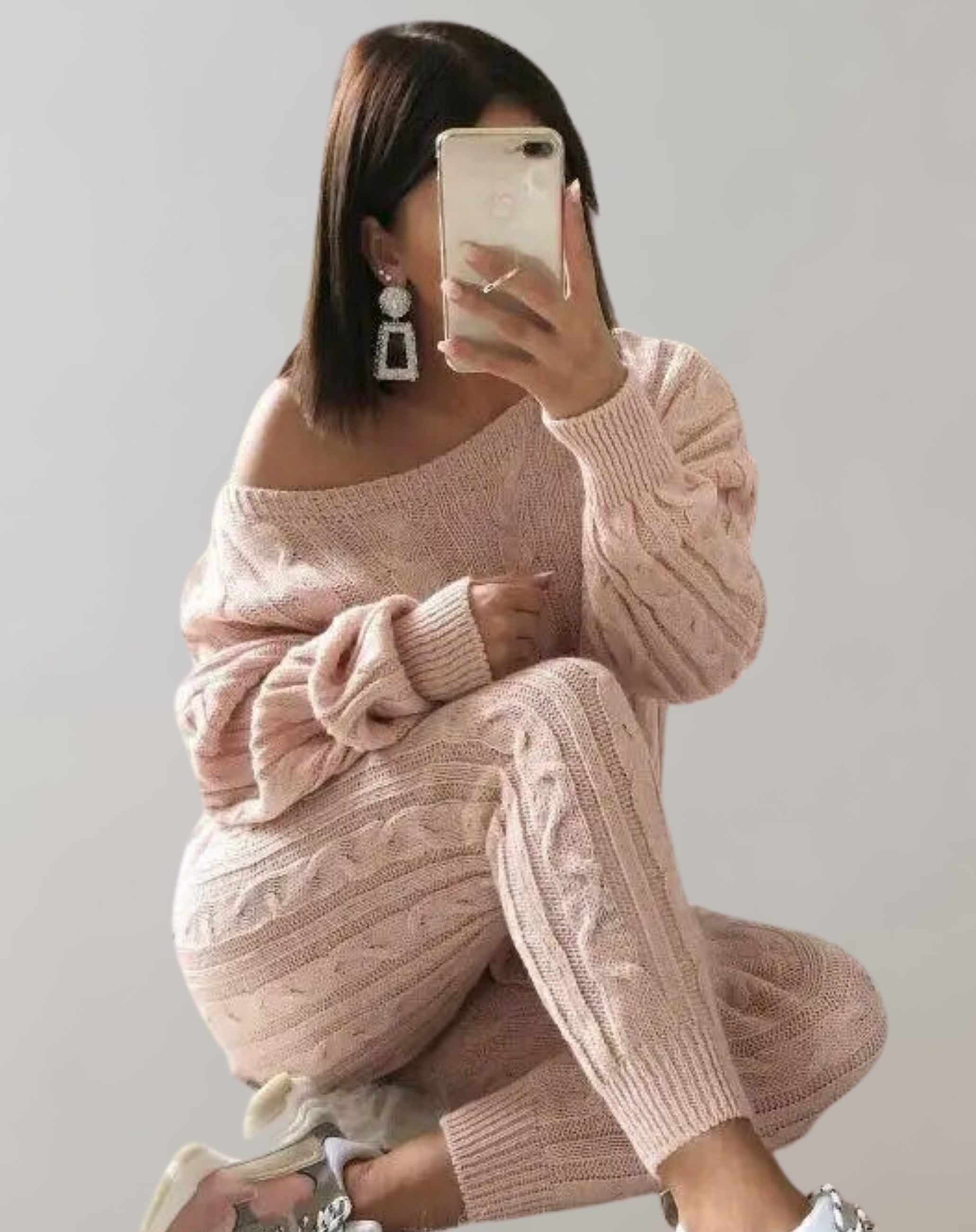 WW - Strick-Schulter-Hosen-Set