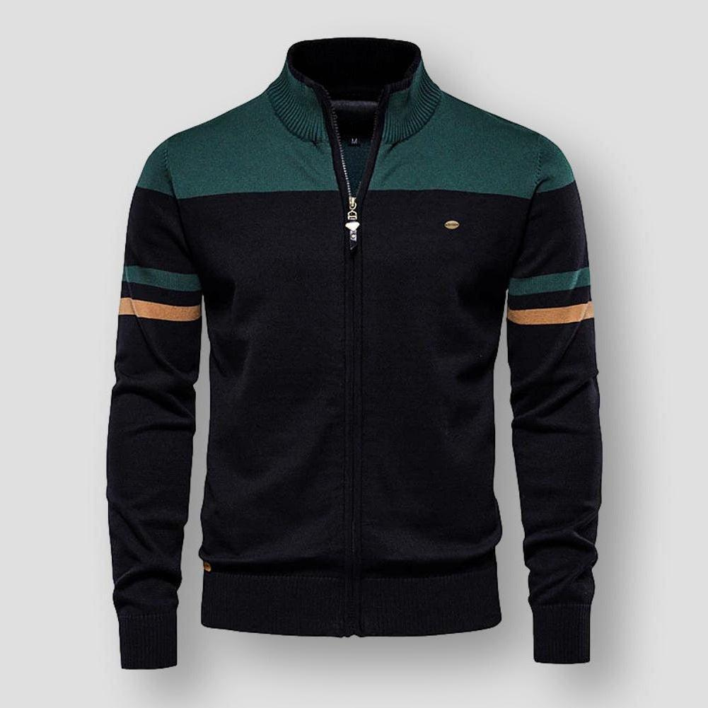 WW | Retro Herrenweste Mit Geripptem Kragen Luxuriöser Stil