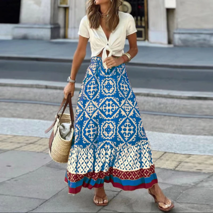 W&W Mode | Trendiger High Waist Rock Mit Geometrischem Muster