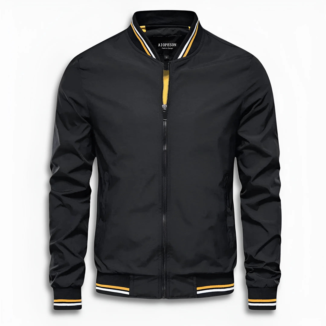 Herren Lässige Übergangsjacke mit Wasserabweisender Oberfläche & Stehkragen W&W Mode