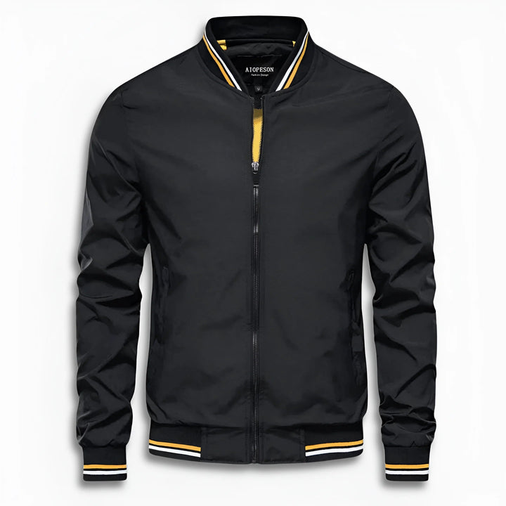 Herren Lässige Übergangsjacke mit Wasserabweisender Oberfläche & Stehkragen W&W Mode
