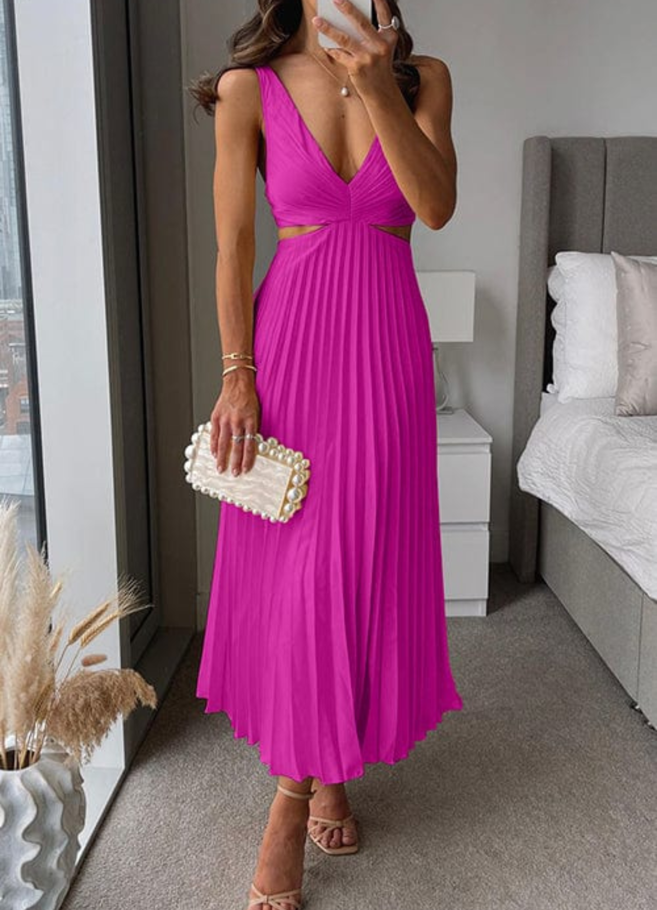 WW | Rücken Offen Abendkleid für Damen Maxi