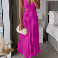 WW | Rücken Offen Abendkleid für Damen Maxi