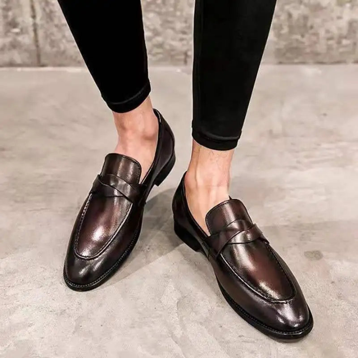 W&W Mode | Herren Lässig Leder Slipper Leder Slipper Für Männer