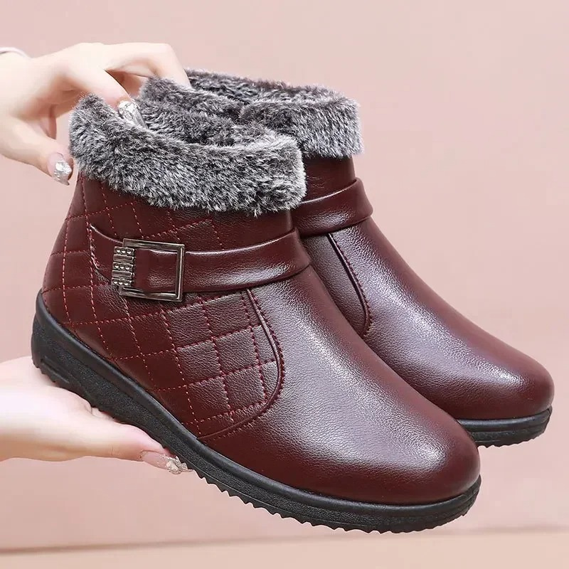 WW | Warme Damen Stiefeletten Mit Dicker Sohle Für Zusätzlichen Halt Und Komfort