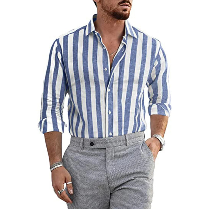 W&W Mode | Stylisches Gestreiftes Leinenhemd Für Männer