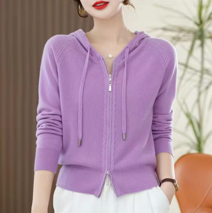 W&W Mode | Strickpullover Mit Kapuze Aus Kaschmir