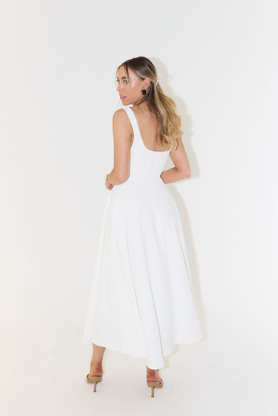 WW | Midikleid mit quadratischer Ausschnitt