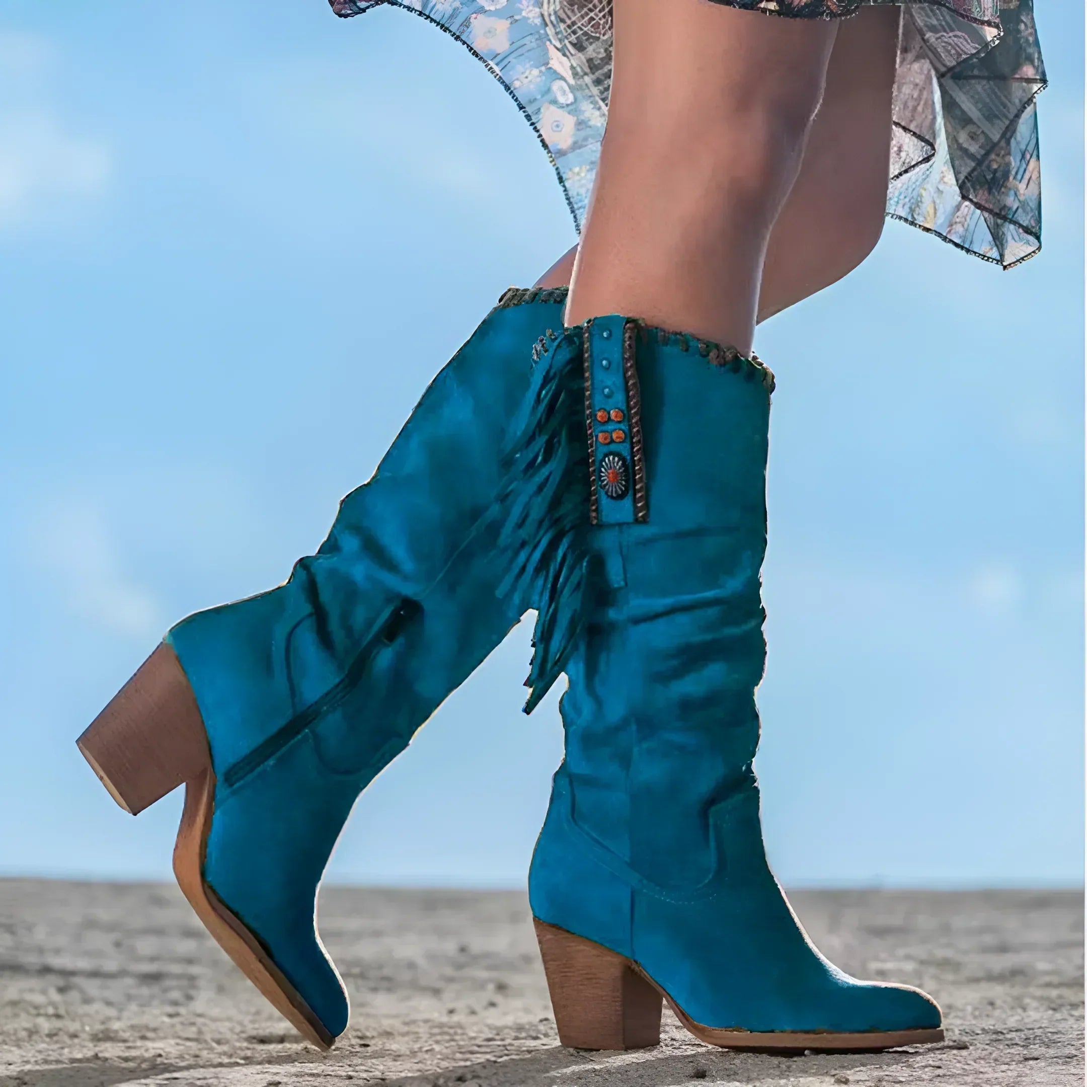 WW | Echtes Leder Cowboy Stiefel