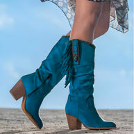 WW | Echtes Leder Cowboy Stiefel