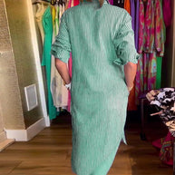 WW | Gestreiftes Hemdkleid In Lässiger Passform