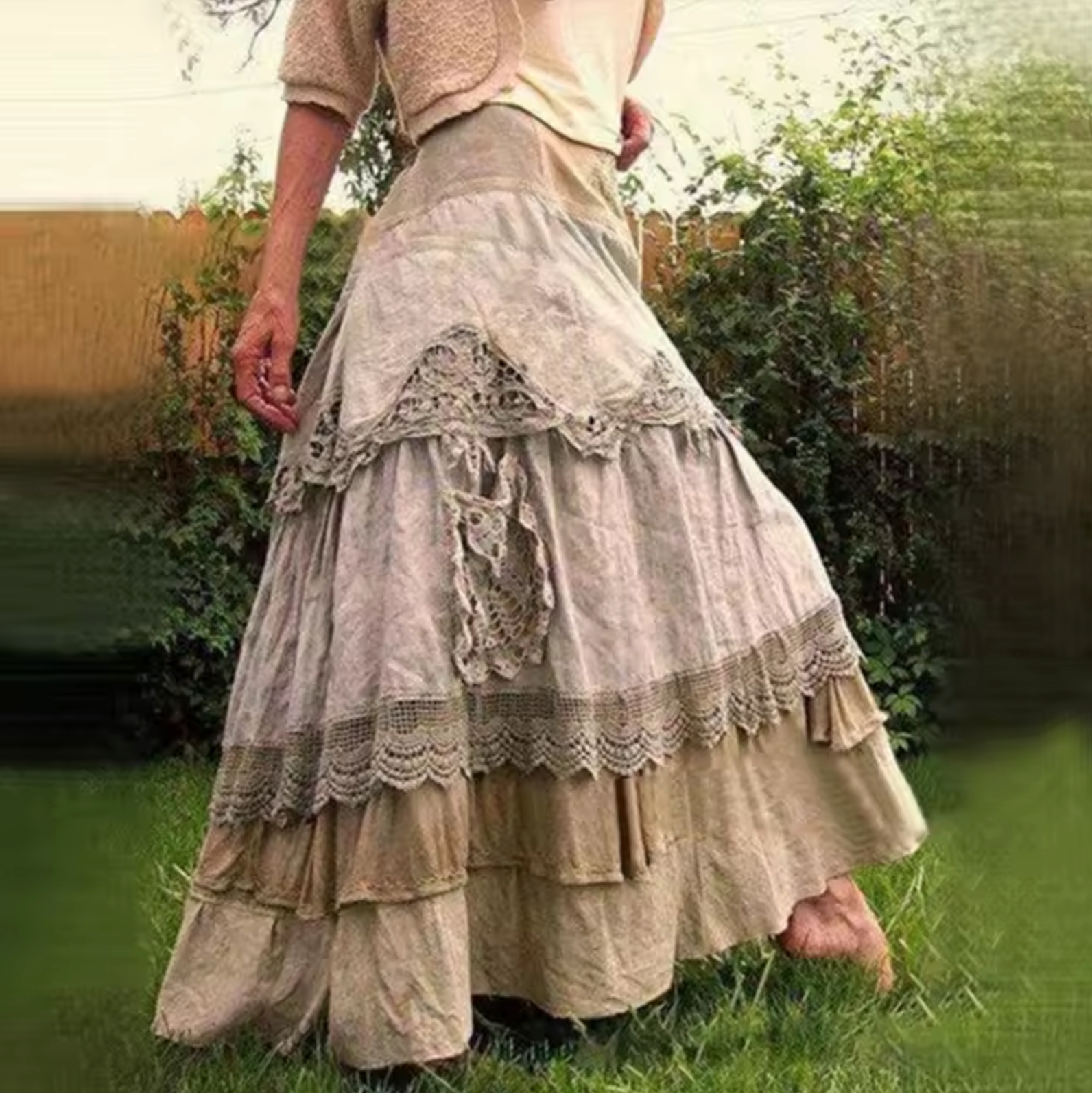 WW | Langer Lagenrock Im Boho-Stil